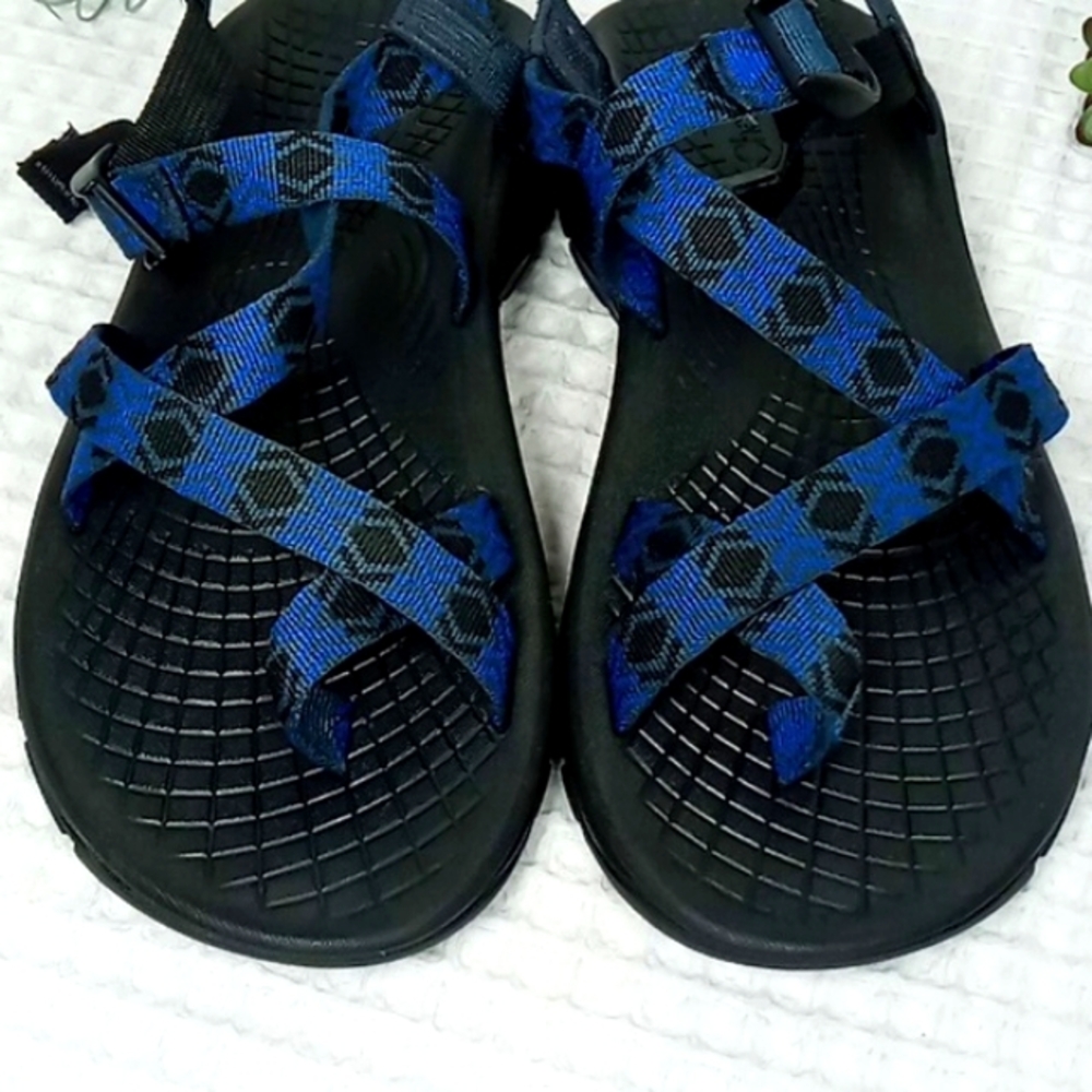 Chaco Men's Strappy Trail Hiking Sandals Blue/Black Size 11 - Picture 14 of 15